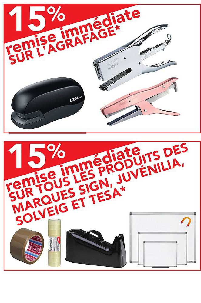 l'agrafage, les produits des marques sign, juvénilia, solveig et tesa