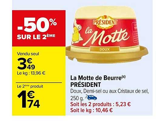 la motte de beurre président