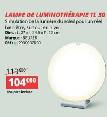 lampe de luminothérapie tl 50