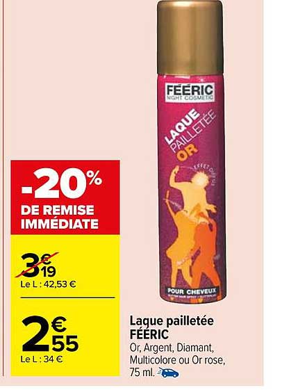 laque pailletée fééric