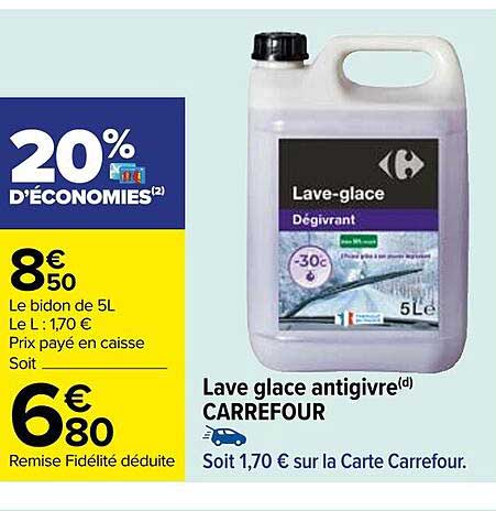 lave glace antigivre carrefour