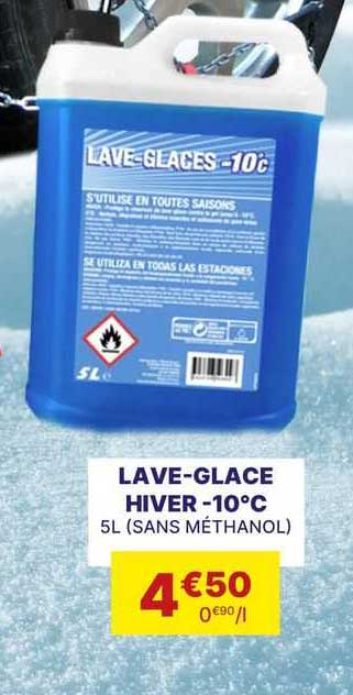lave-glace hiver -10°c