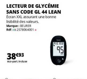 lecteur de glycémie sans code gl 44 lean
