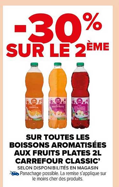 Les Boissons Aromatisées Aux Fruits Plates 2 L Carrefour Classic'