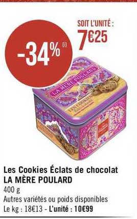 les cookies éclats de chocolat la mère poulard
