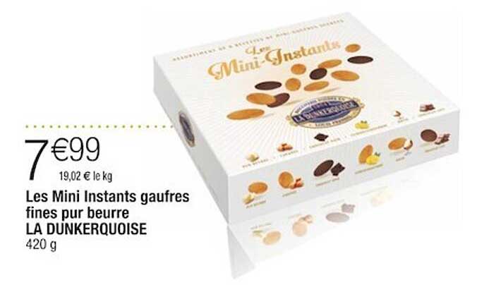 les mini instants gaufres fines pur beurre la dunkerquoise