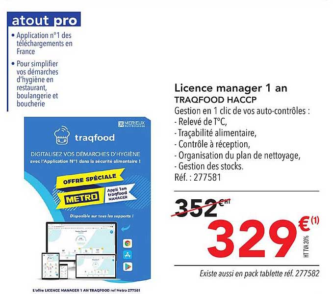 licence manager 1 an traqfood haccp