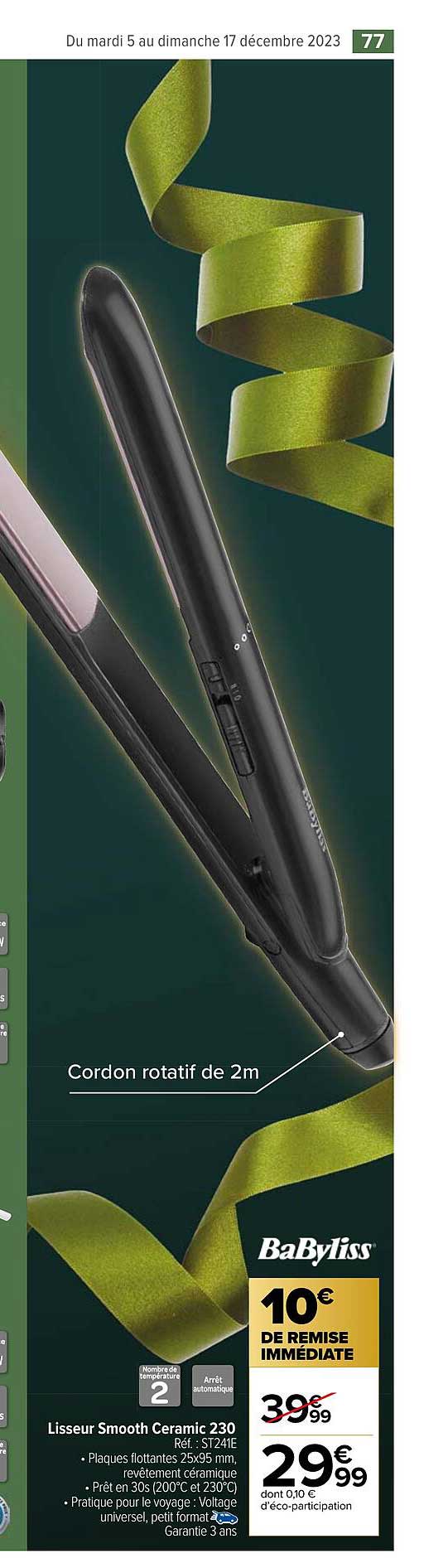 lisseur smooth ceramic 230 baByliss