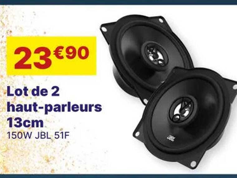 lot de 2 haut-parleurs 13cm