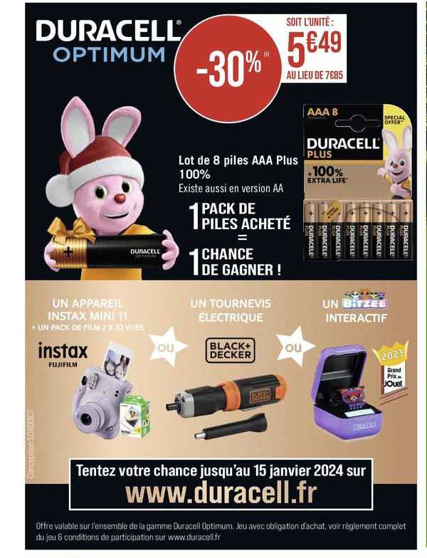 Lot De 8 Piles Aaa Plus 100% , Un Appareil Instax Mini 11, Un Tournevis électrique Black + Decker