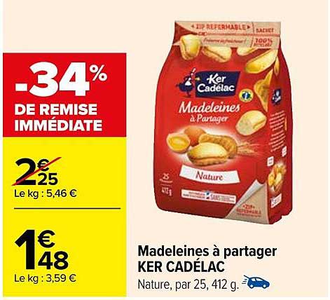 madeleines à partager ker cadélac