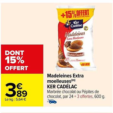 madeleines extra moelleuses ker cadélac