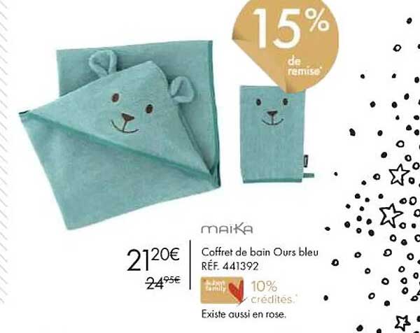 Maika Coffret De Bain Ours Bleu