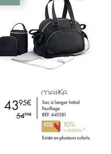 maika sac à langer initial feuillage