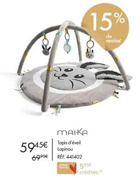maika tapis d'éveil lapinou