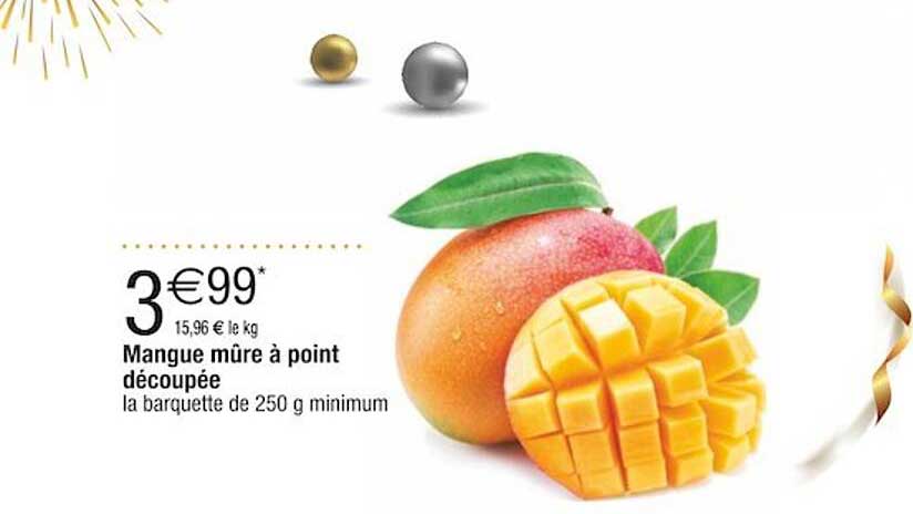 mangue mûre à mangue mûre à point découpée