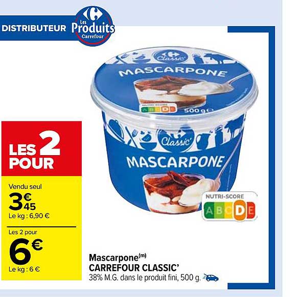 Mascarpone Carrefour Classic'