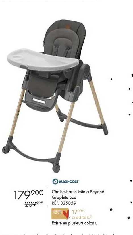 maxi-cosi chaise-haute minla beyond graphite éco