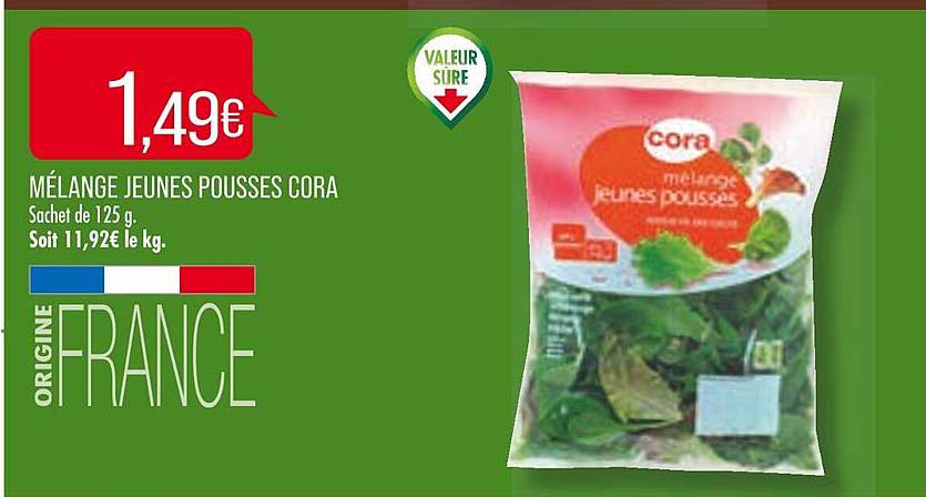mélange jeunes pousses cora