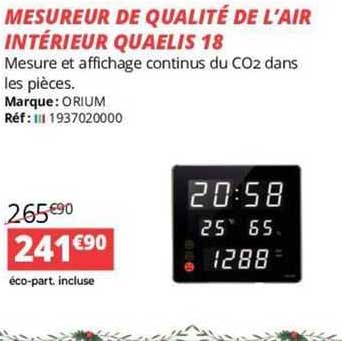 mesureur de qualité de l'air intérieur quaelis 18