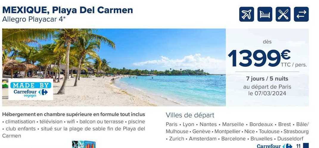 mexique, playa del carmen allegro playacar 4*