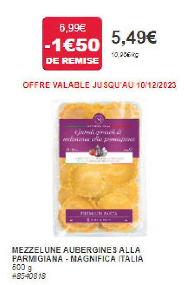 mezzelune aubergines alla parmigiana - magnifica italia