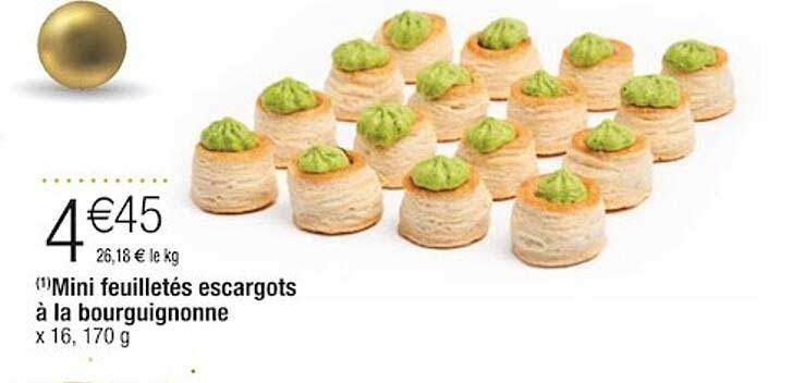 mini feuilletés escargots à la bourguignonne