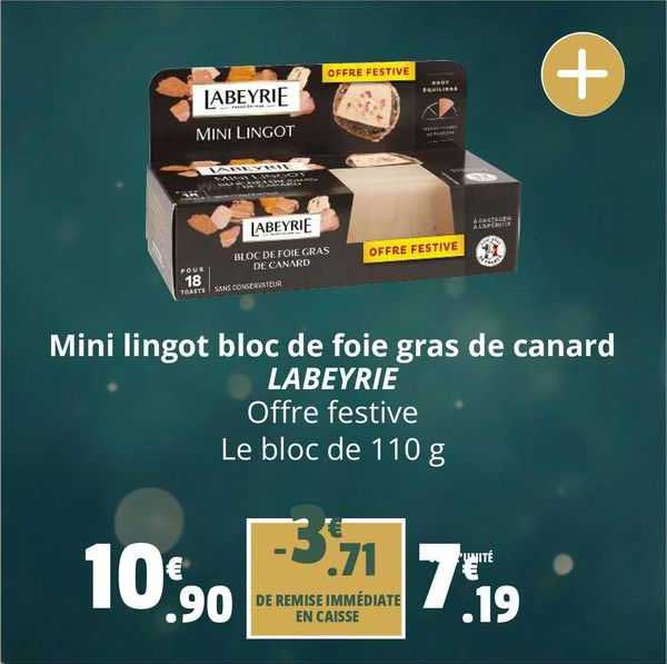 mini lingot bloc de foie gras de canard labyerie