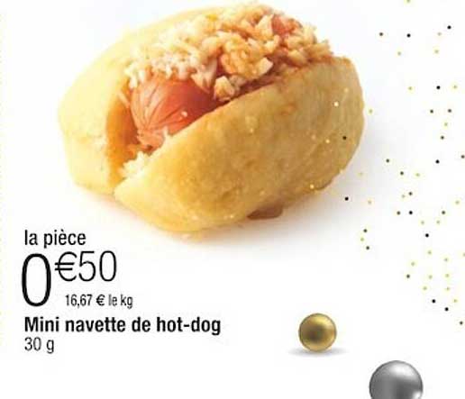 mini navette de hot-dog