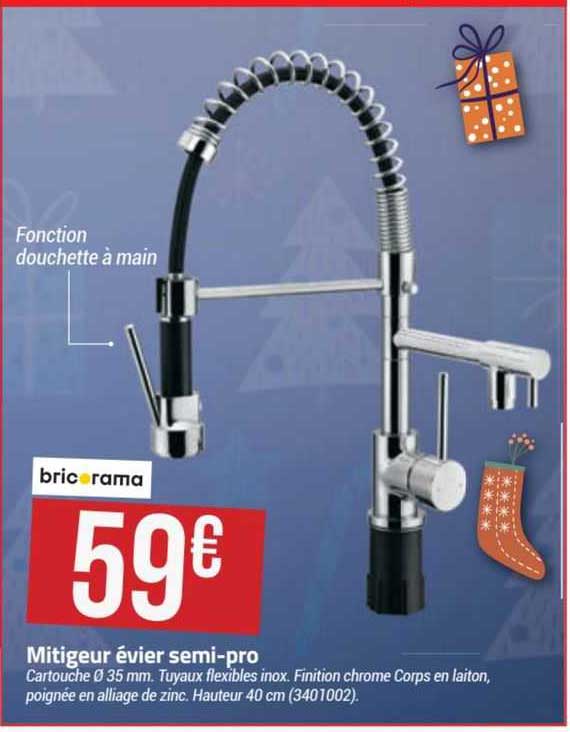 mitigeur évier semi-pro