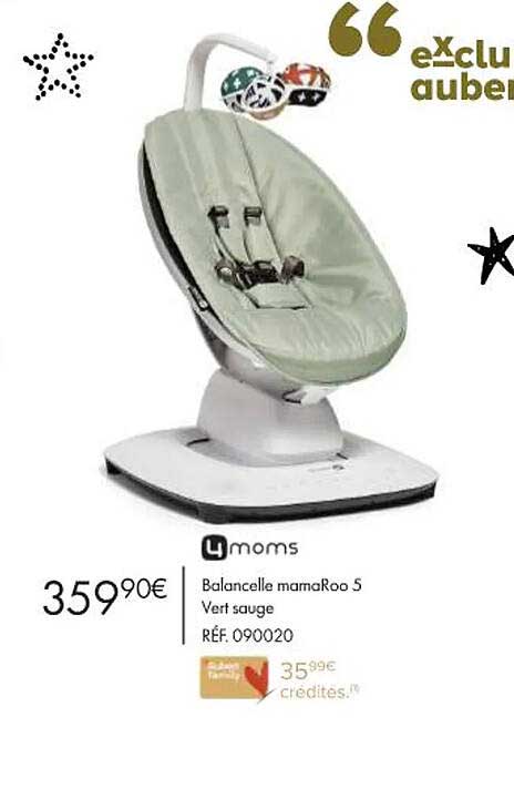 moms balancelle mamaroo 5 vert sauge