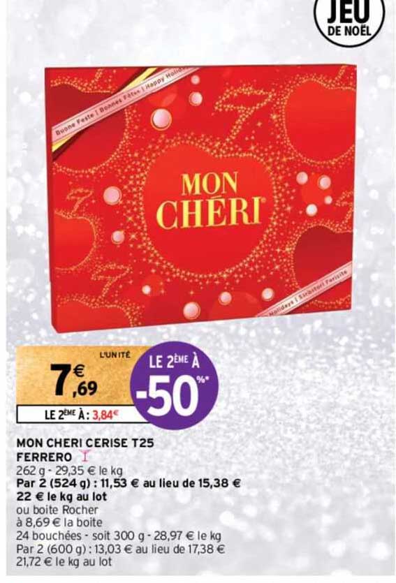 mon chéri cerise t25 ferrero