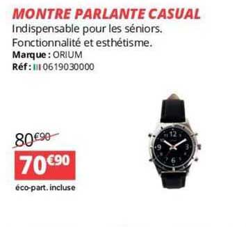 montre parlante casual
