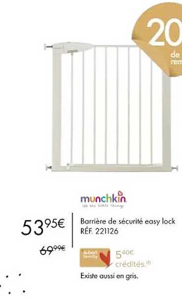 munchkin barrière de sécurité easy lock