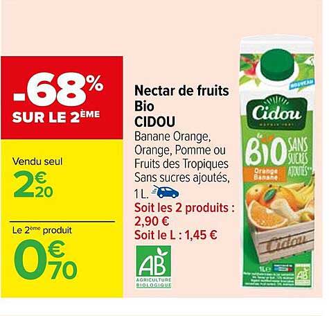 Nectar De Fruits Bio Cidou