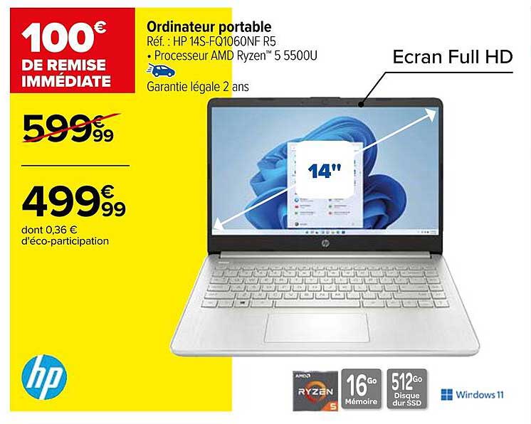 Ordinateur Portable 14" Hp