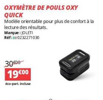 oxymètre de pouls oxy quick