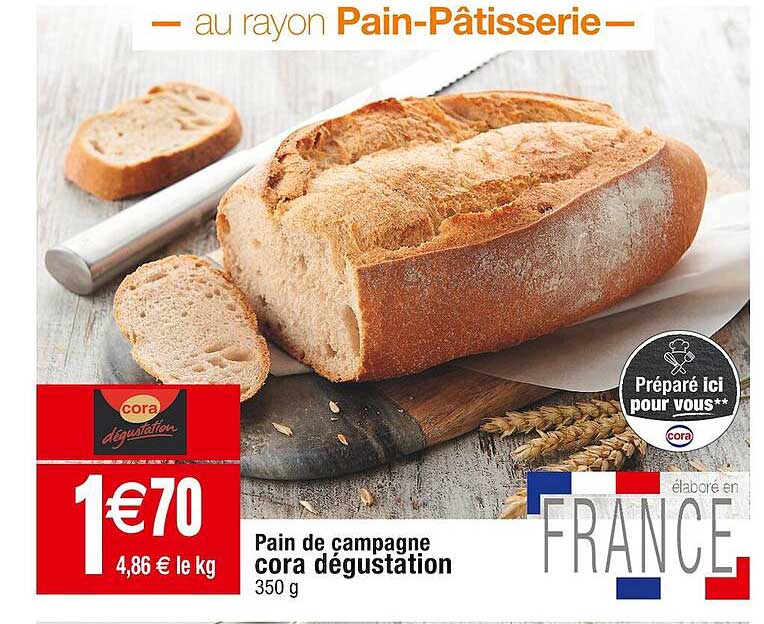 Pain De Campagne Cora Dégustation