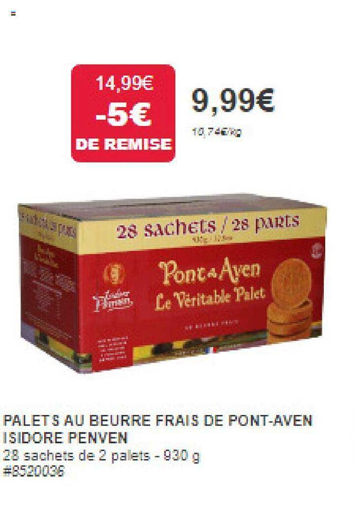 palets au beurre frais de pont-aven isidore penven