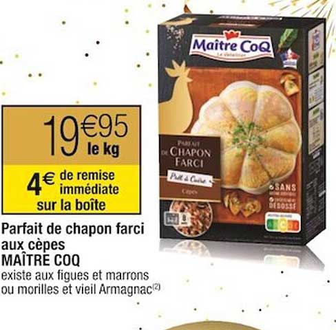 parfait de chapon farci aux cèpes maître coq