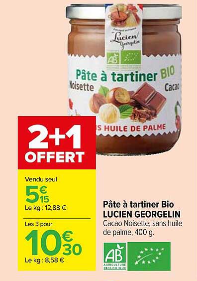 Pâte à Tartiner Bio Lucien Georgelin