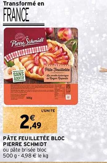 pâte feuilletée bloc pierre schmidt