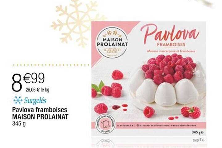 pavlova framboises maison prolainat