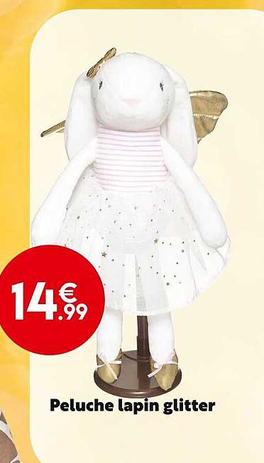 peluche lapin glitter