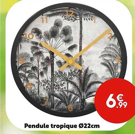 pendule tropique ø 22 cm
