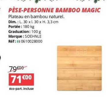 pèse-personne bamboo magic