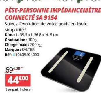 pèse-personne impédancemètre connecté sa 9154