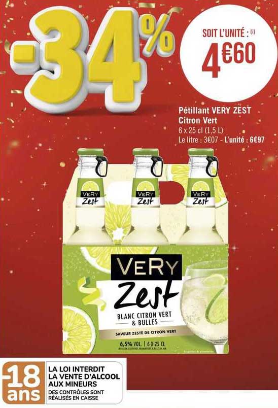 pétillant very zest citron vert