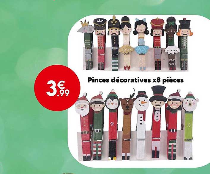 pinces décoratives x8 pièces
