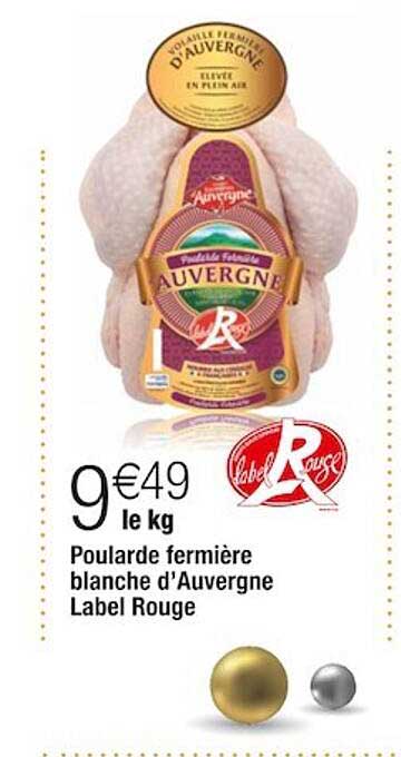 poularde fermière blanche d'auvergne label rouge